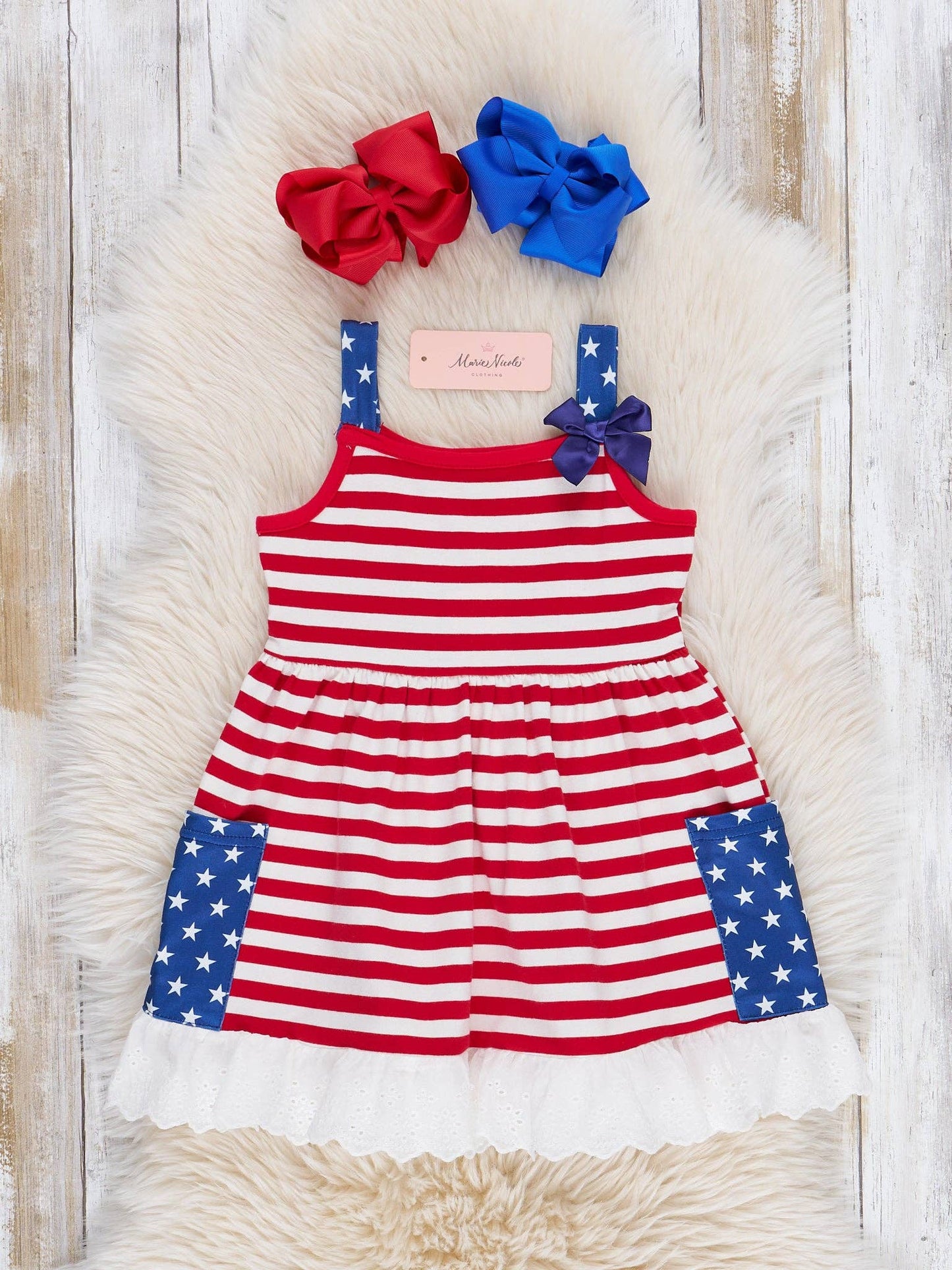 Patriotic Lace Hem Dress