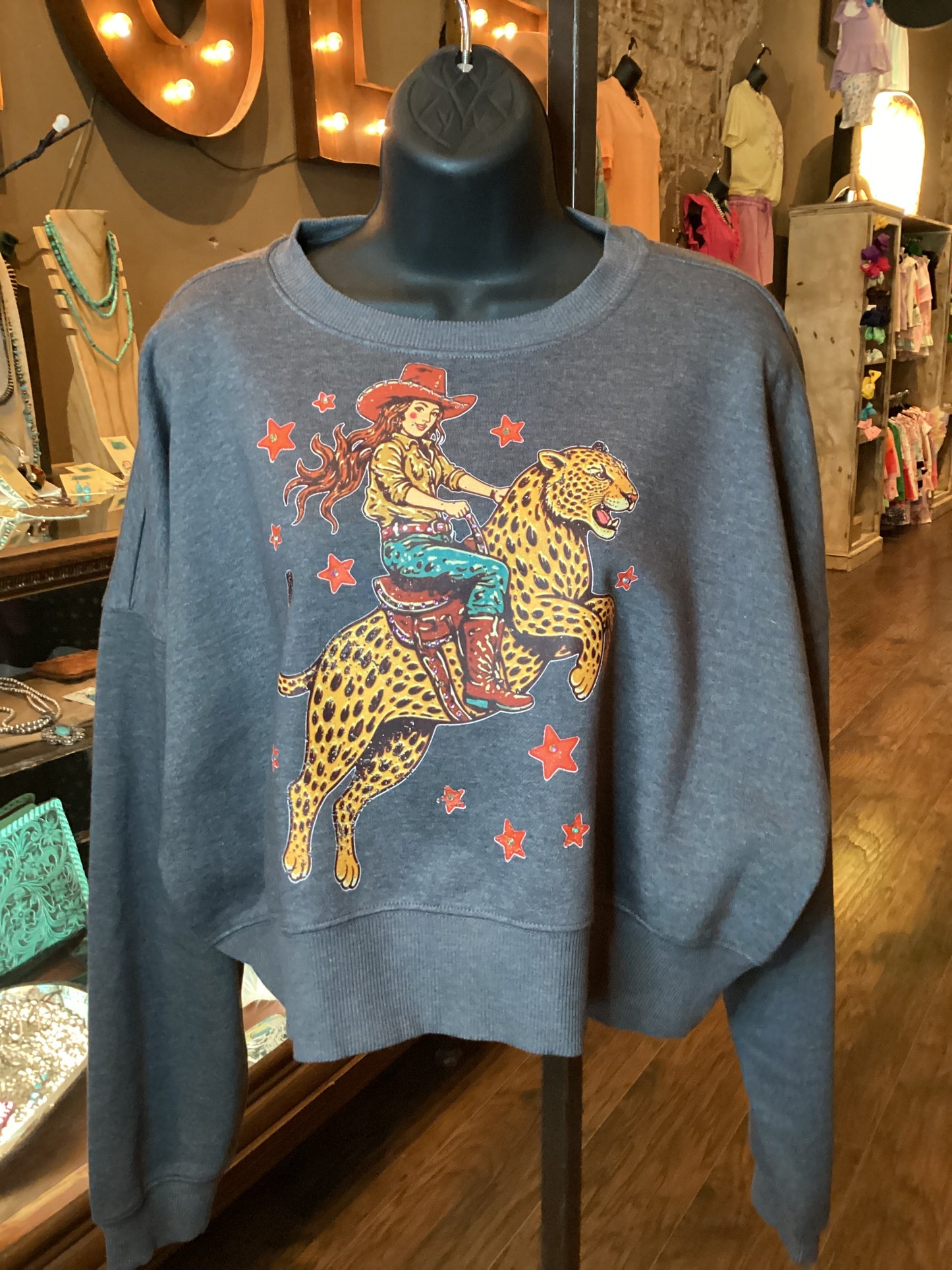 Girl on Tiger Sweatshirt