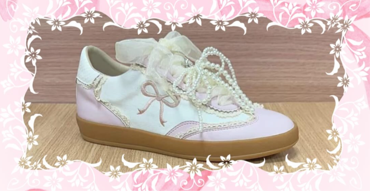 MiiM Pink Bow Sneakers