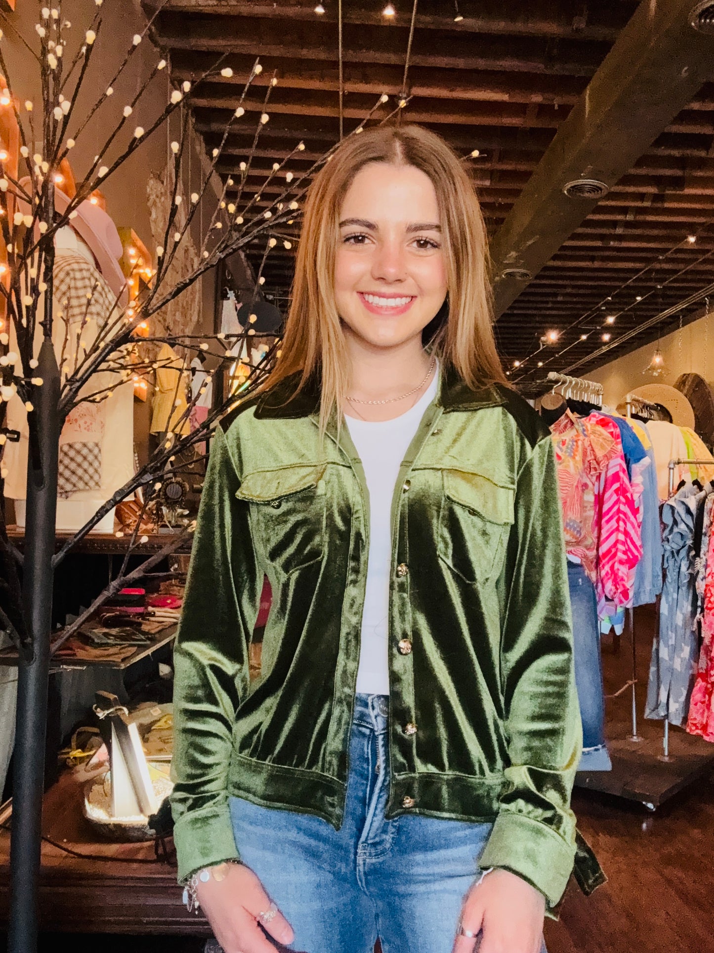 Solid Color Velvet Short Jacket Coat