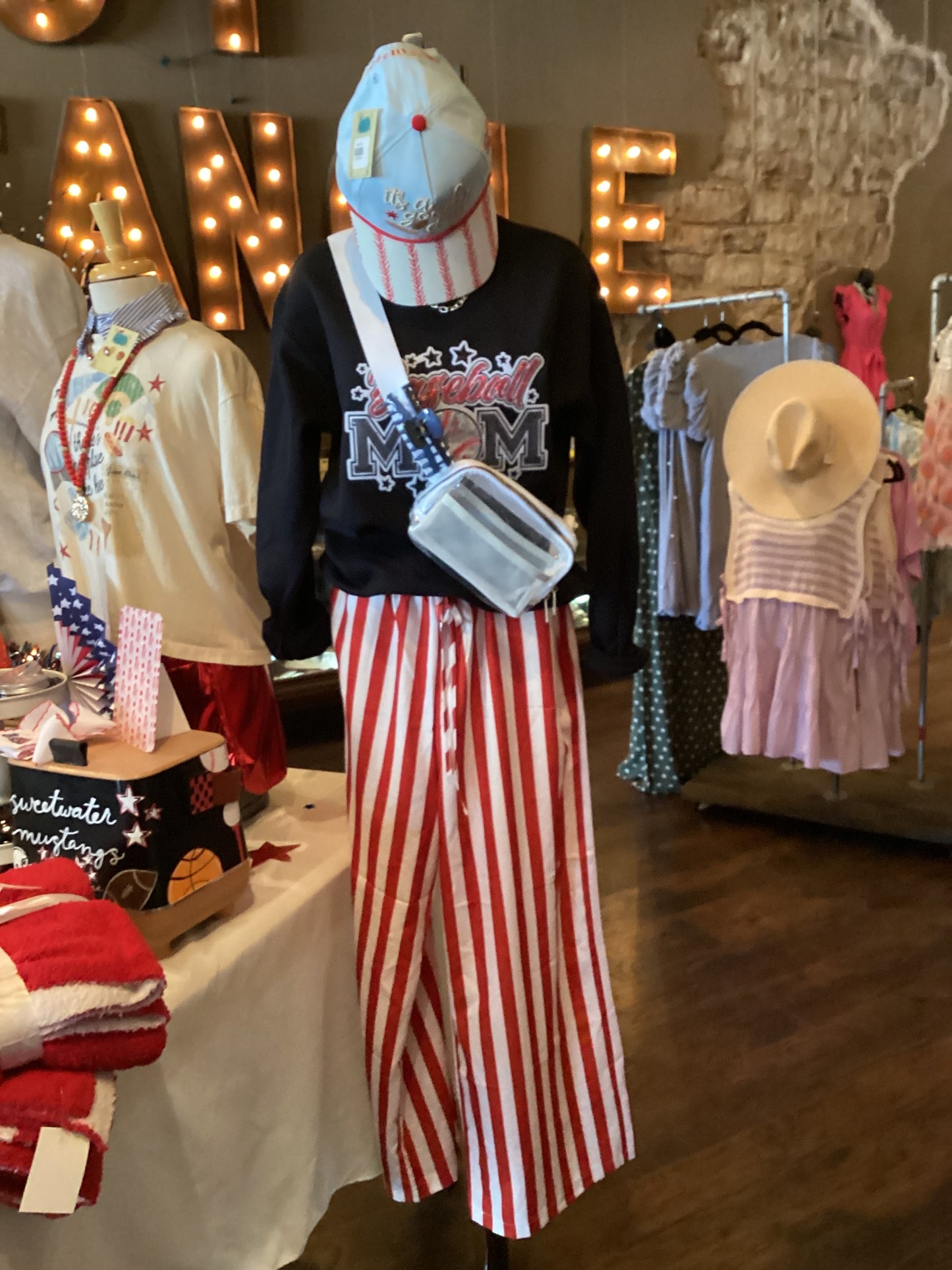 Red Striped Pant