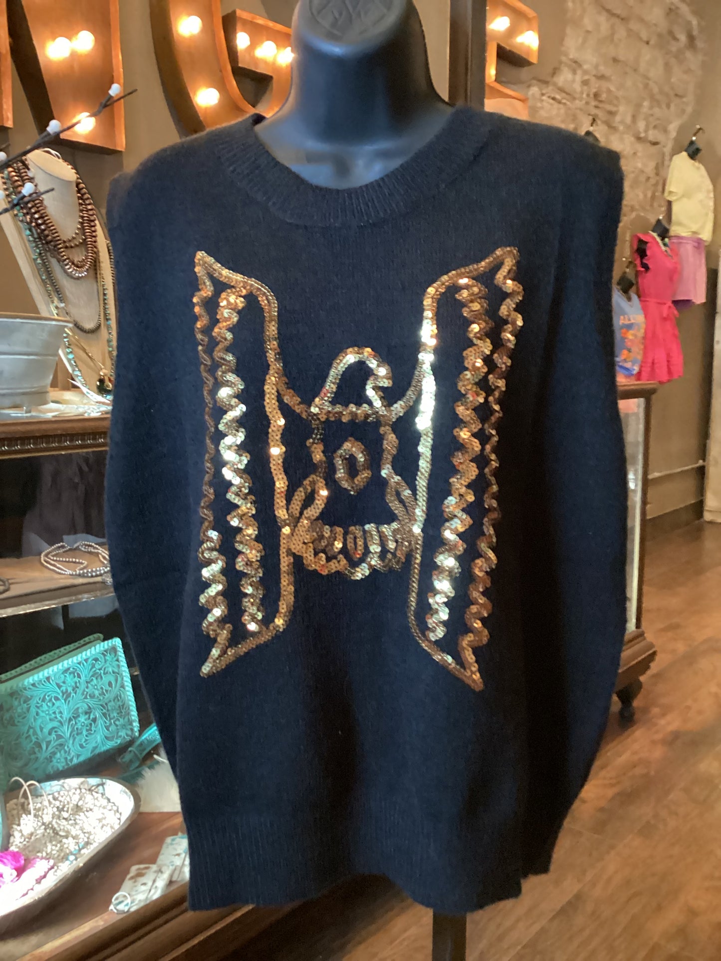 TH2086 Thunderbird Blk Vest Sweater