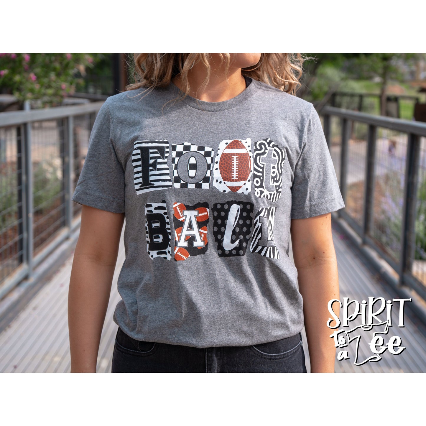 Football Scrapbook Letters - Football Tee