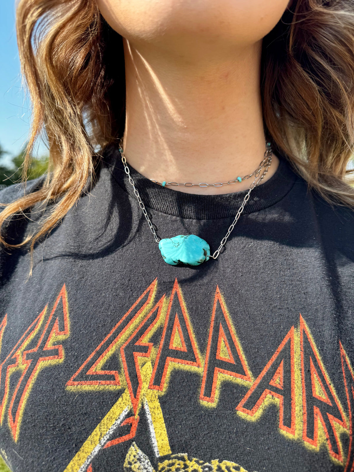 choker turquoise magnesite necklace