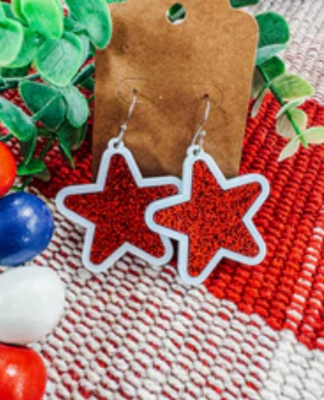 Glitter Star Earrings