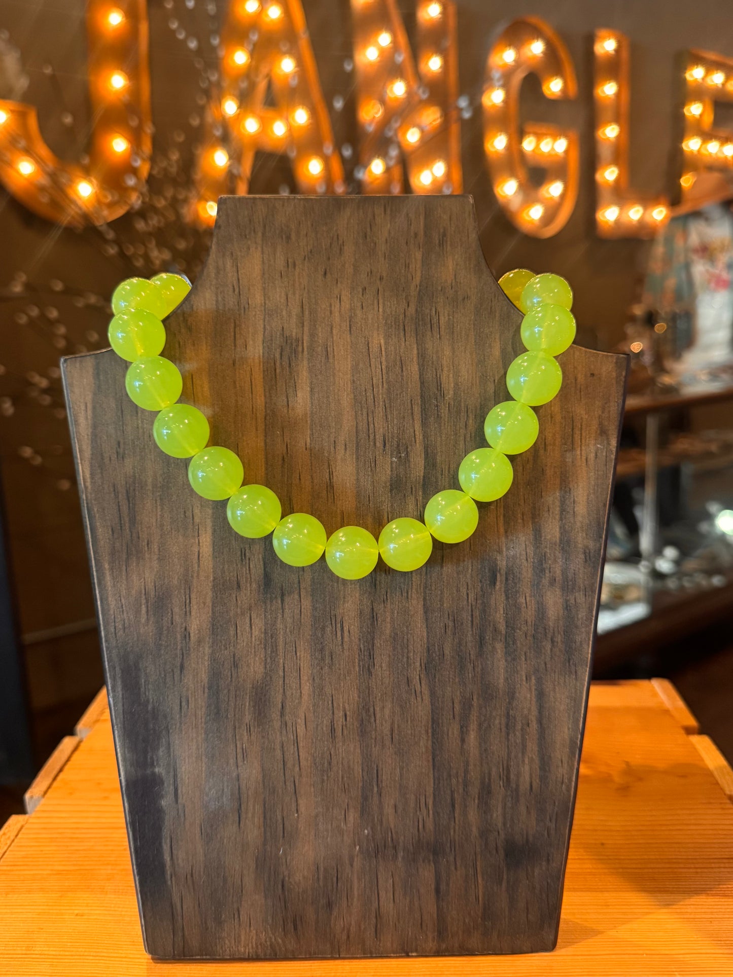 Lime Beaded Necklace
