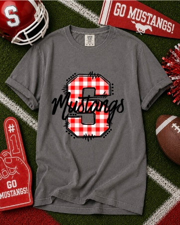 Gingham "S" Tee