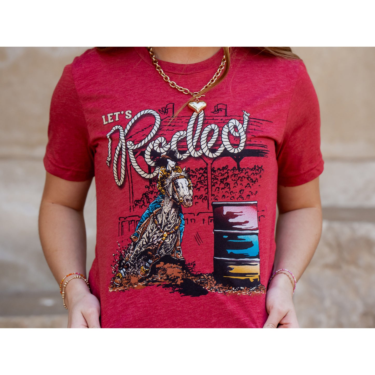 Let's Rodeo Barrel Racer - Western Tee