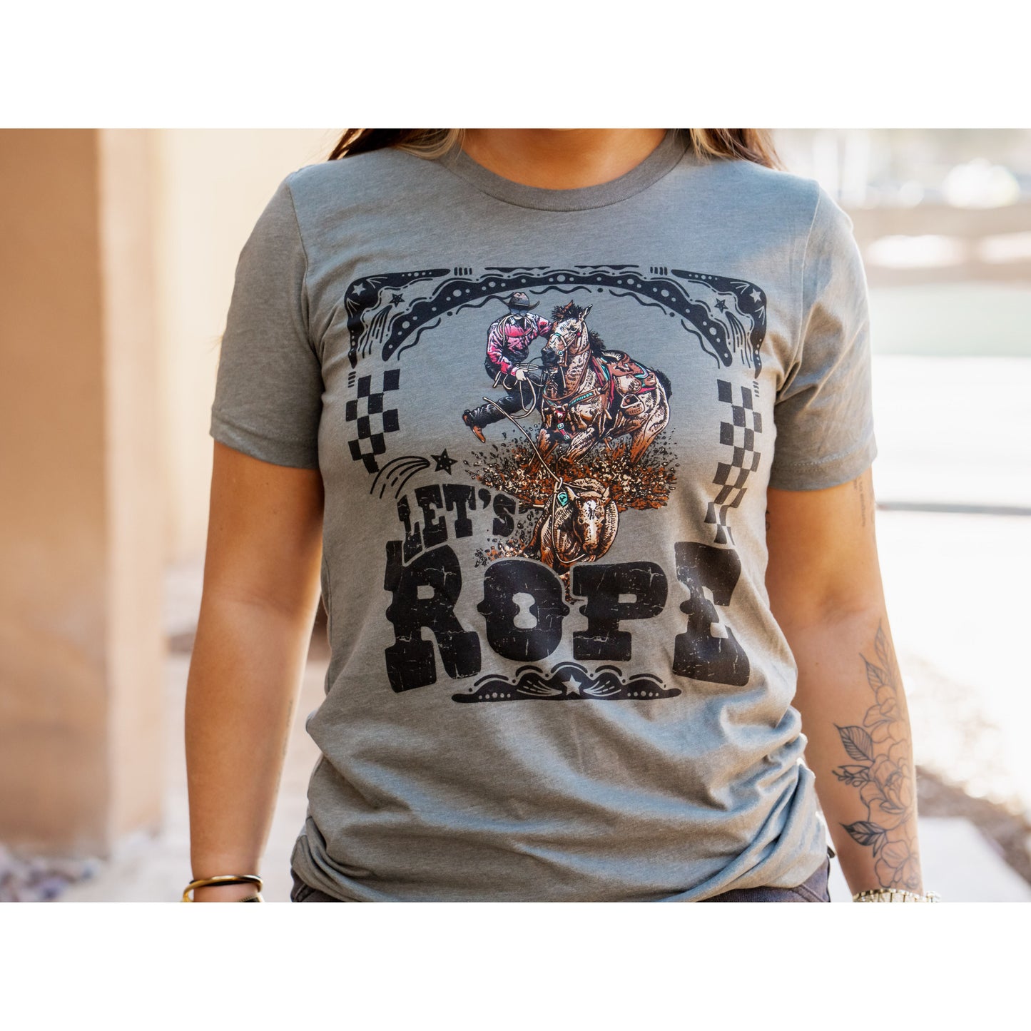 Let's Rope Calf Roper - Western Tee