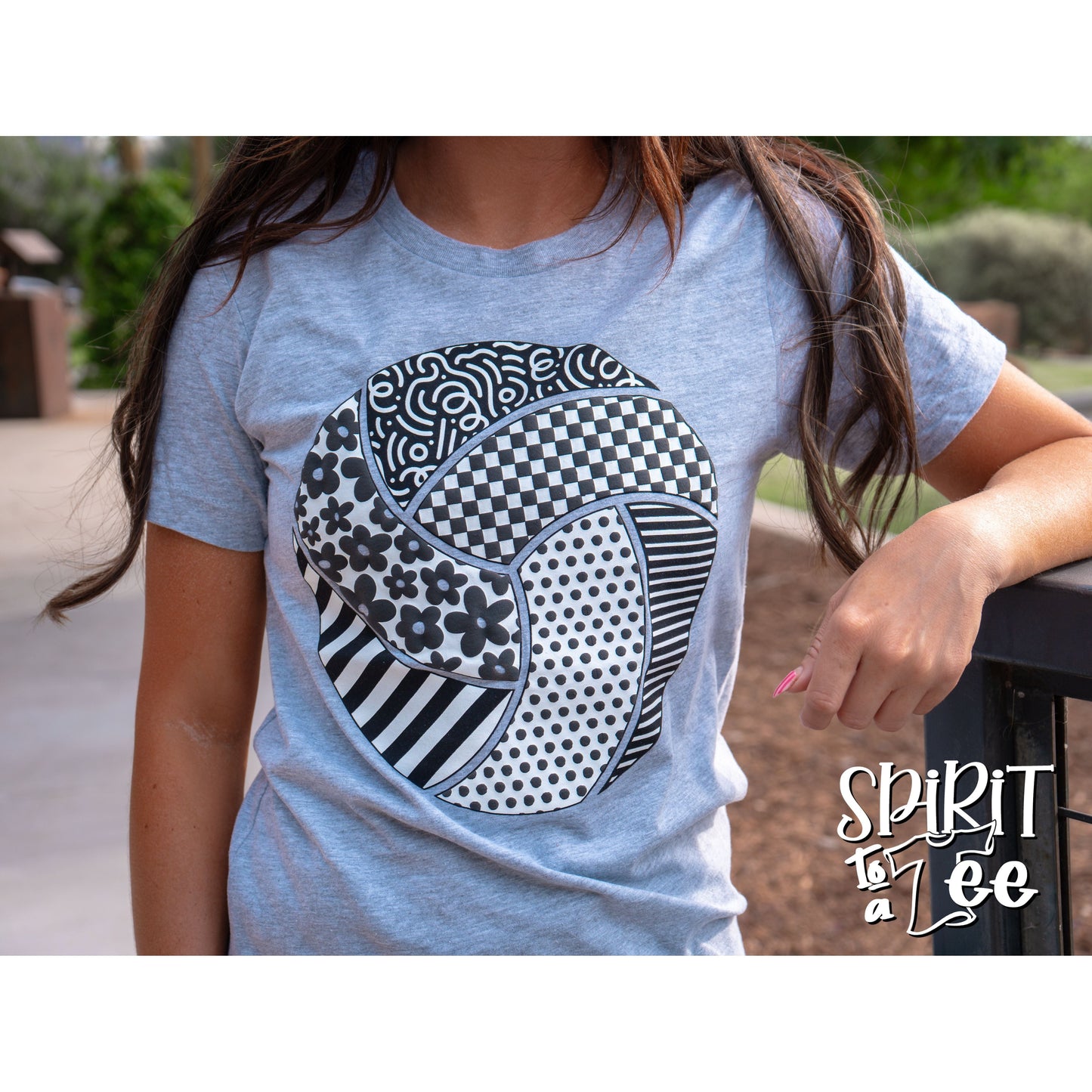 Patterned Puff Volleyball - Volleyball Tee