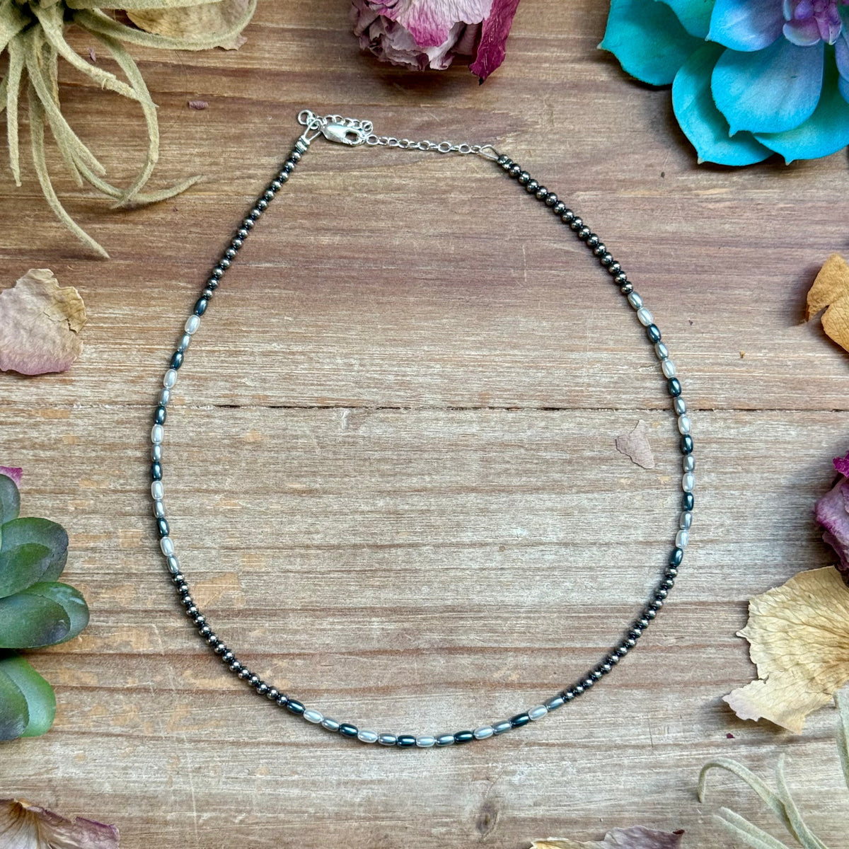 15.25” Freshwater Pearl Necklace – Sterling Silver Pearls