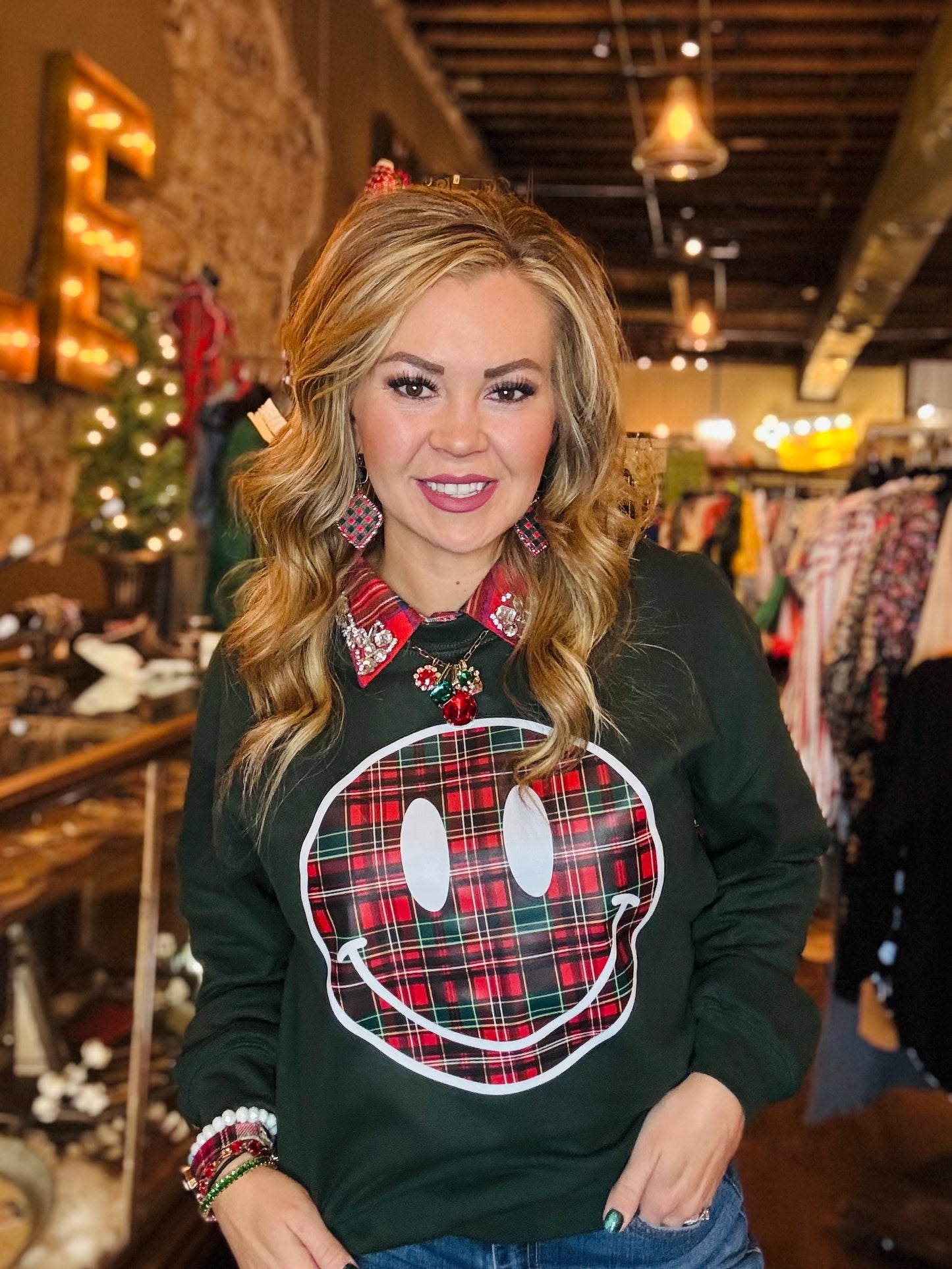 Plaid Holiday Smiley
