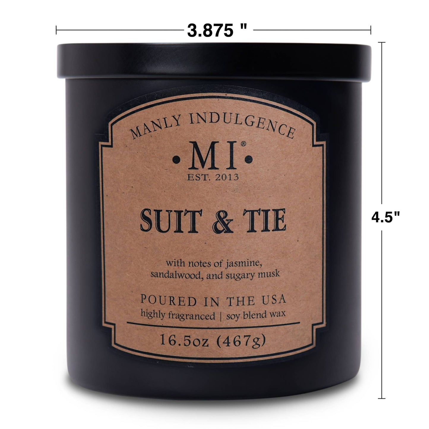 Suit & Tie, 2-Wick Scented Candle, Soy Blend Wax, 16.5oz