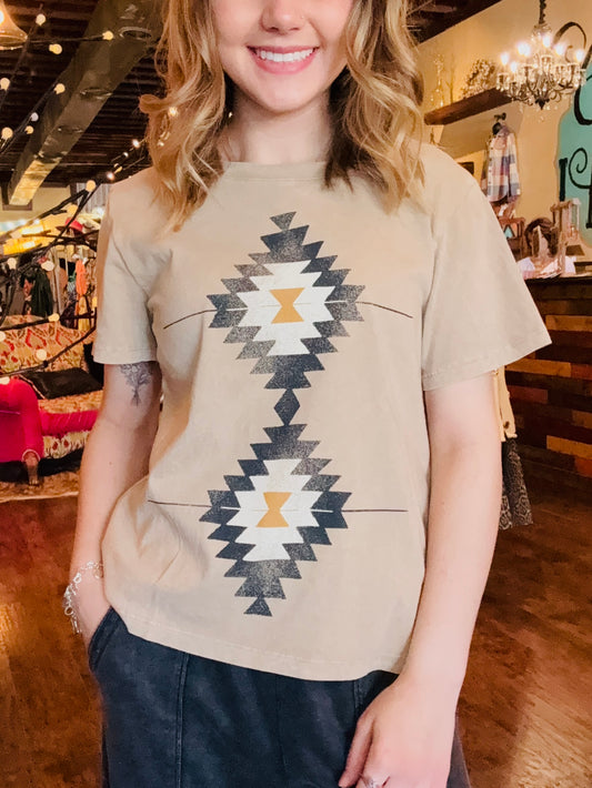 Aztec Cropped Tee