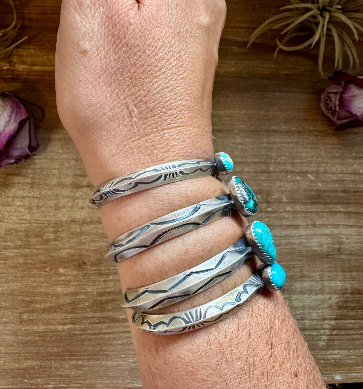 Turquoise Cuff Bracelet – Sterling Silver