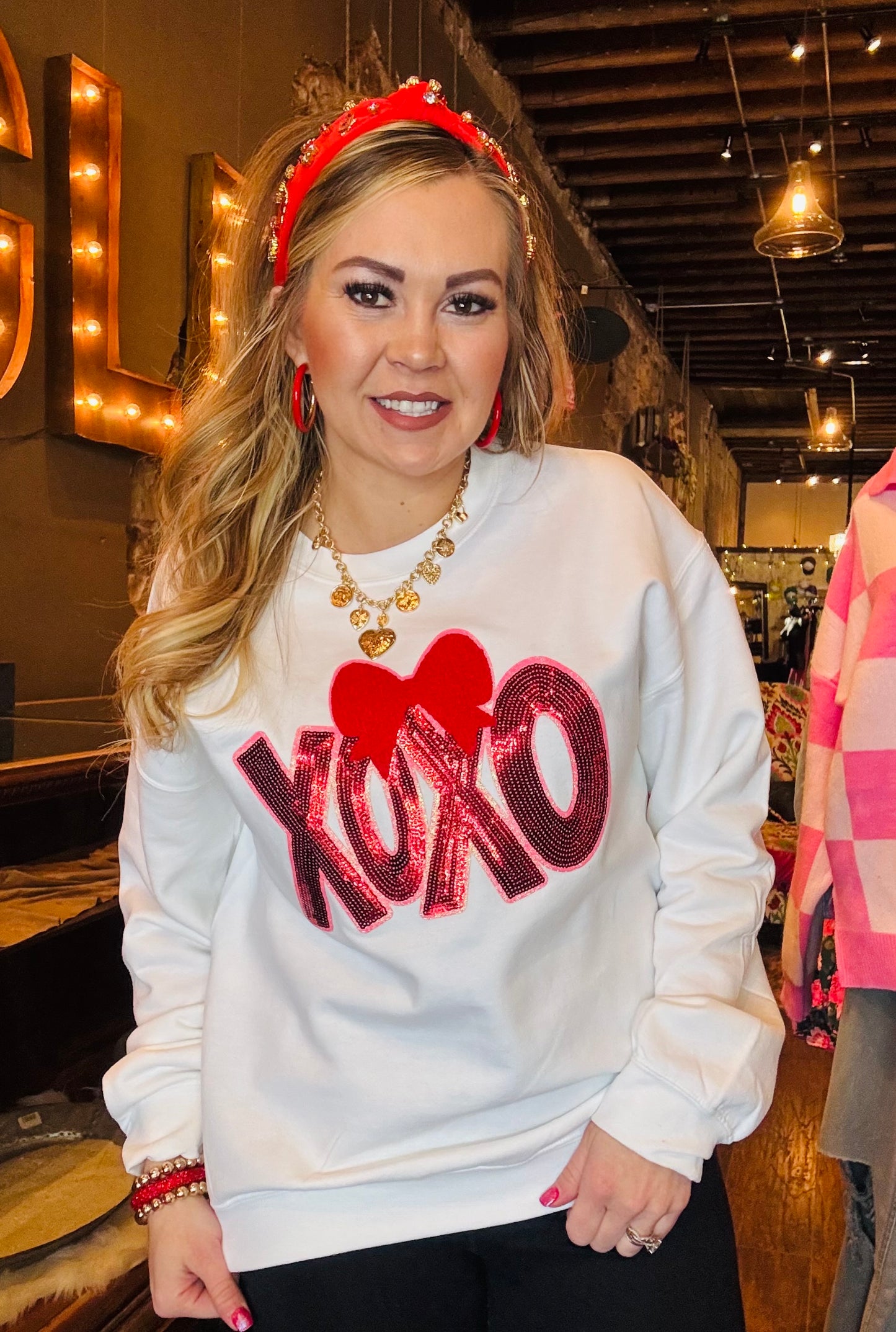 XOXO Bow Sweatshirt