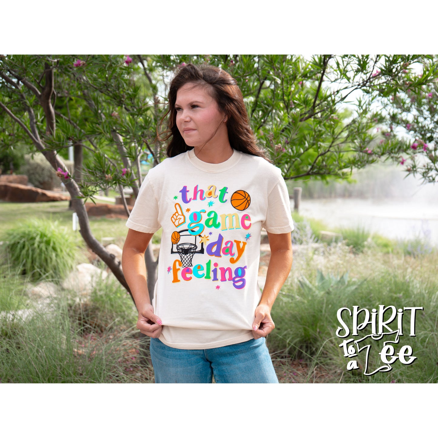 That Game Day Feeling Bright - Basketball Tee