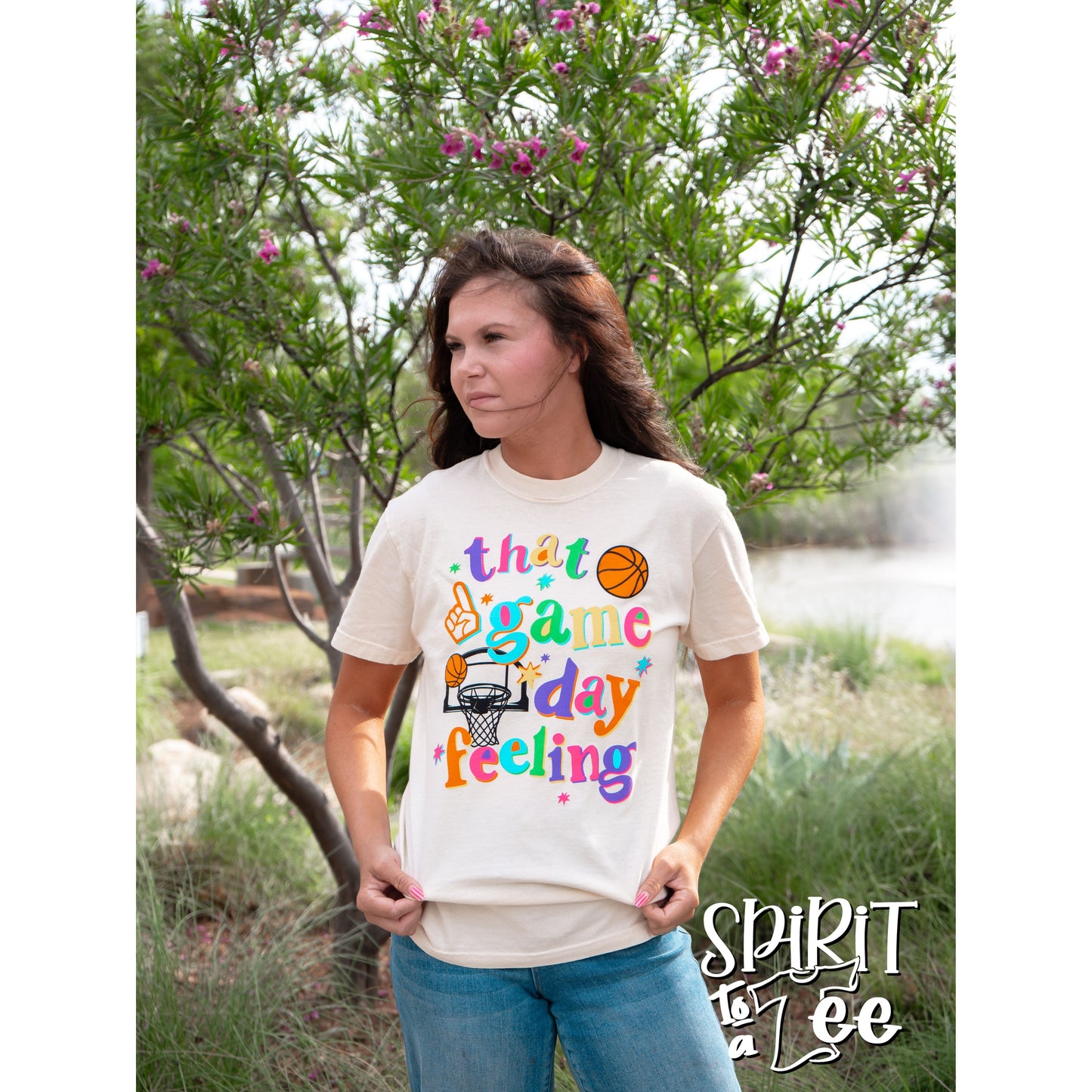 That Game Day Feeling Bright - Basketball Tee