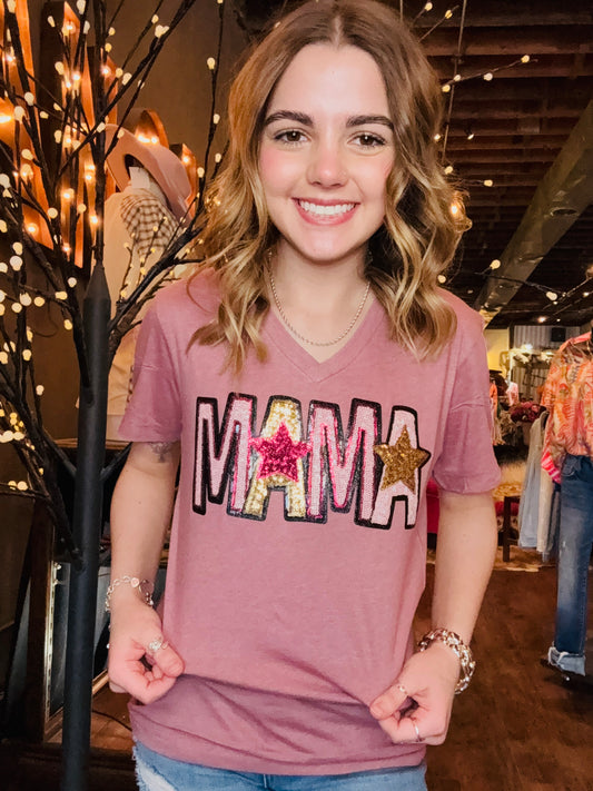 Mauve Mama Patch Tee
