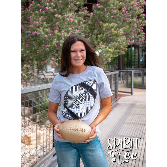 Patchwork Puff Football - Football Tee