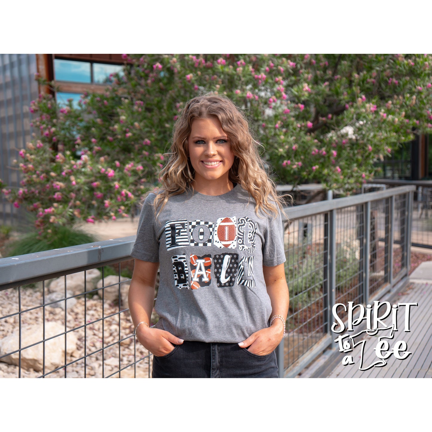 Football Scrapbook Letters - Football Tee