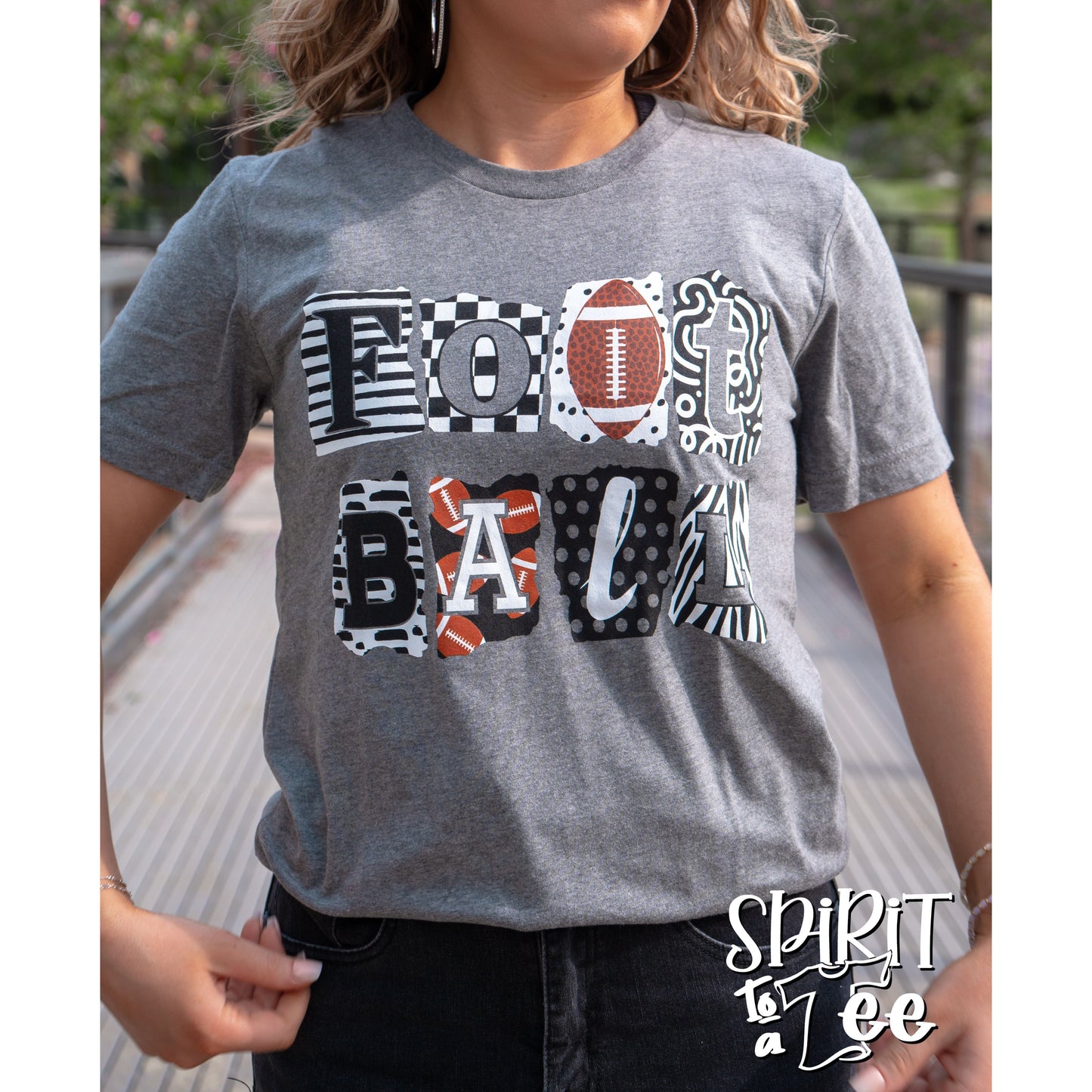 Football Scrapbook Letters - Football Tee