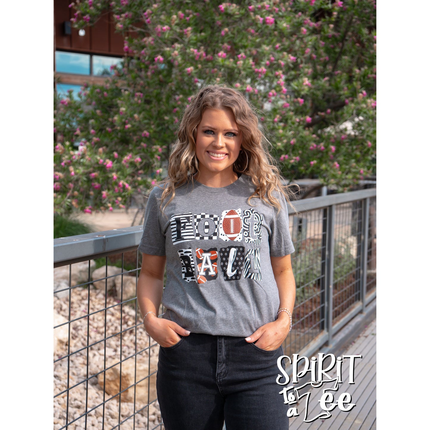 Football Scrapbook Letters - Football Tee