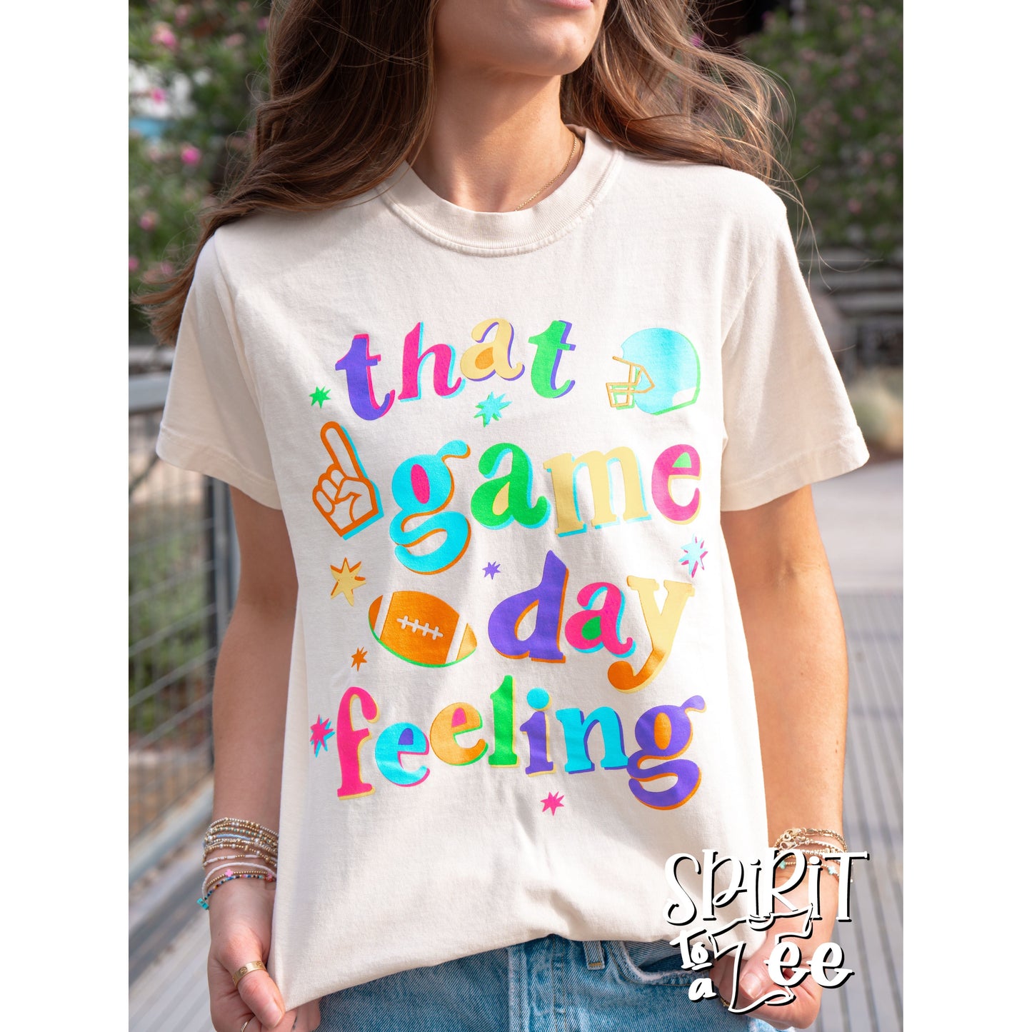 That Game Day Feeling Bright - Football Tee