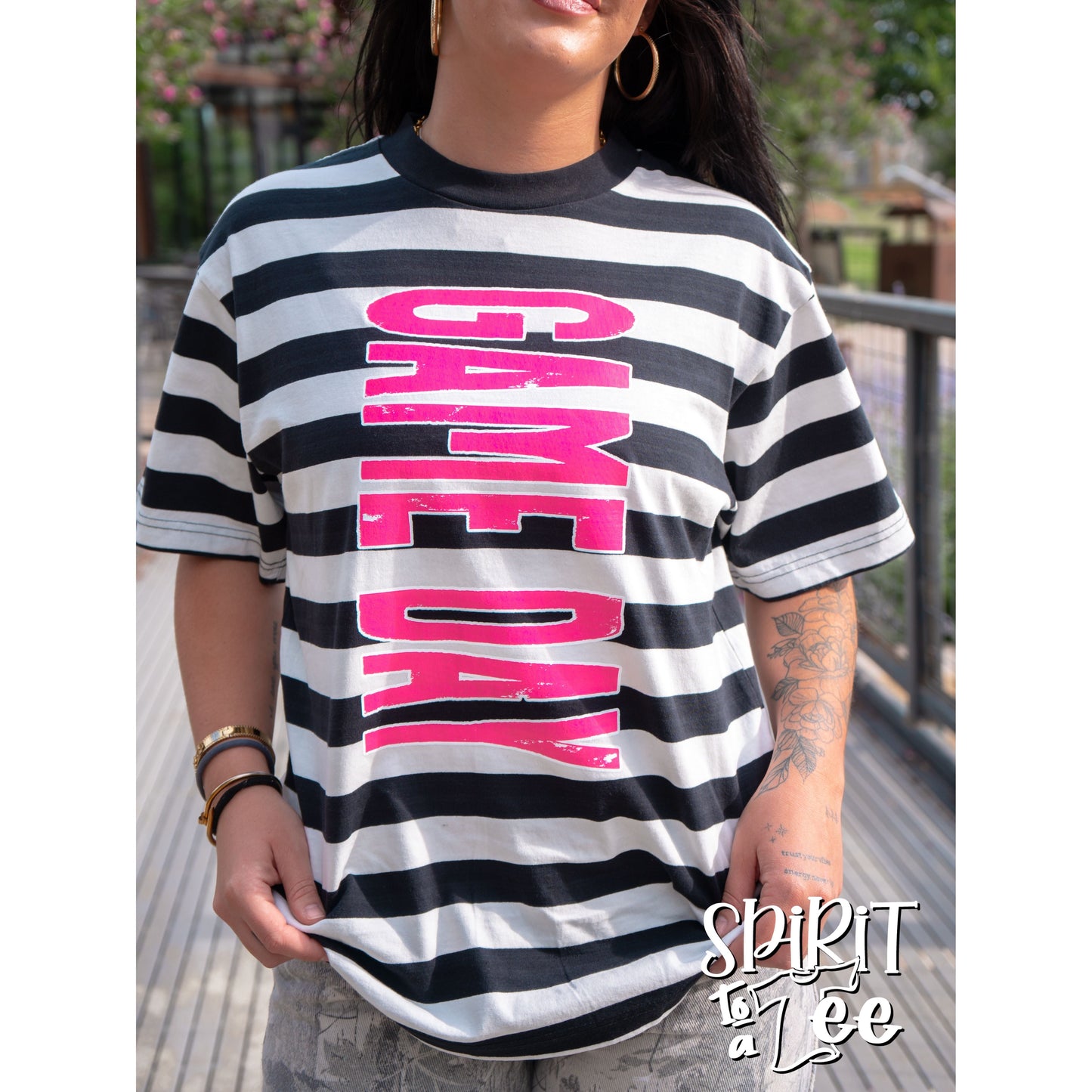 Game Day Striped Tee