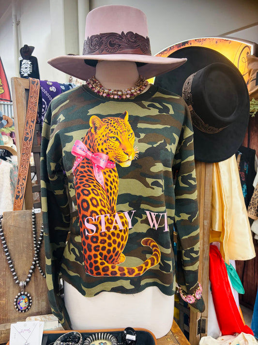 Stay Wild Camo Crewneck
