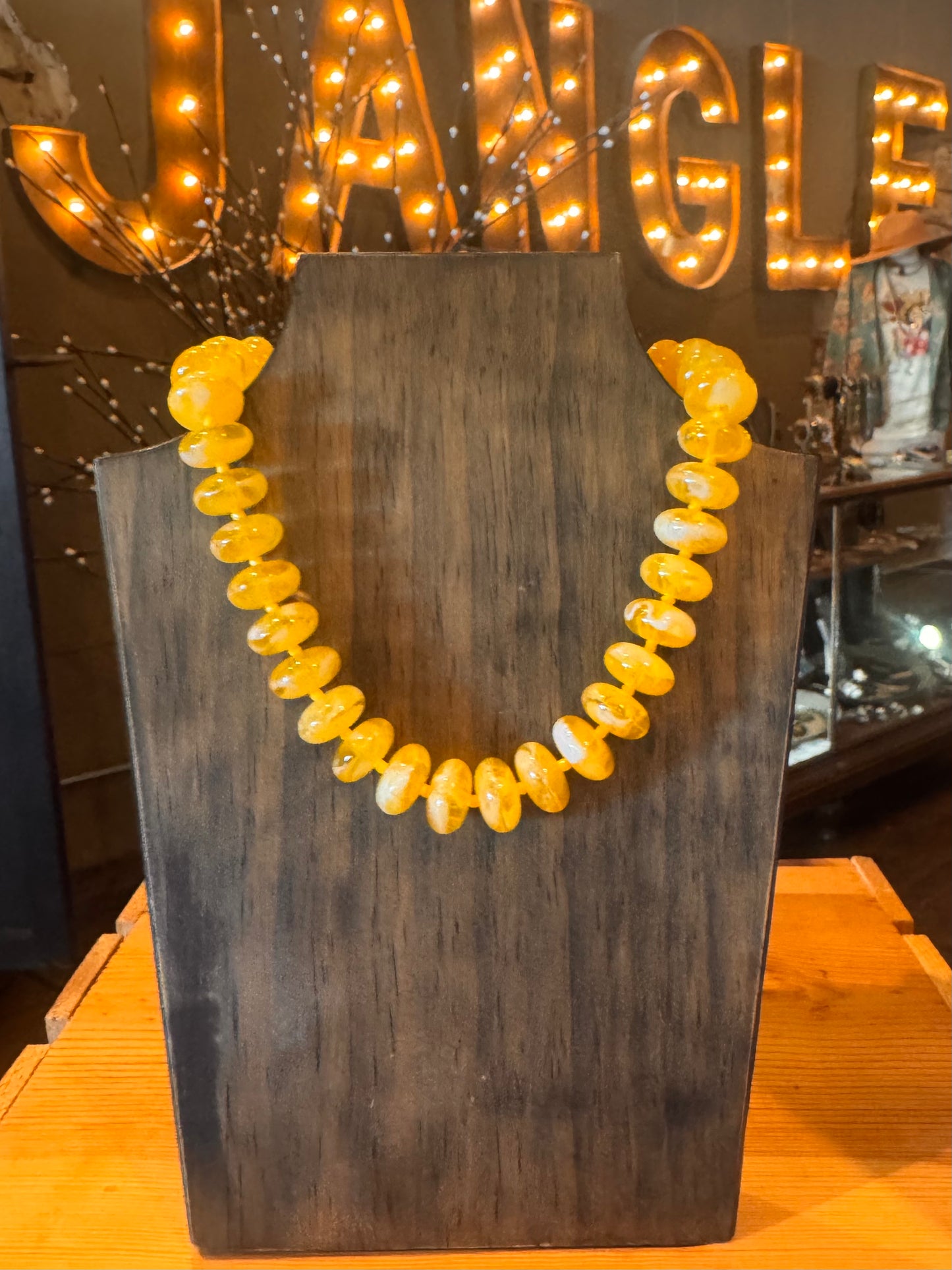 Yellow Beaded Necklace