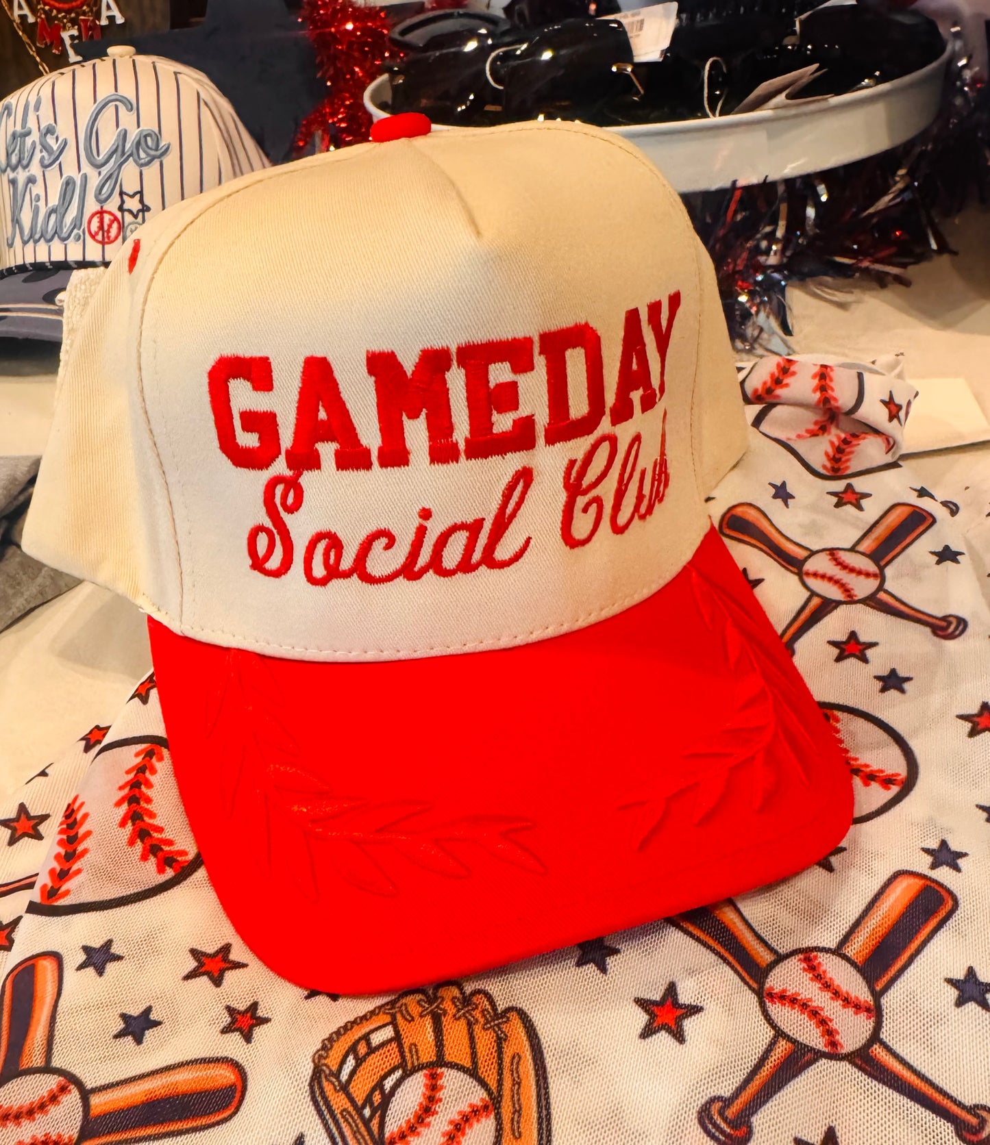 Red Game Day Social Hat