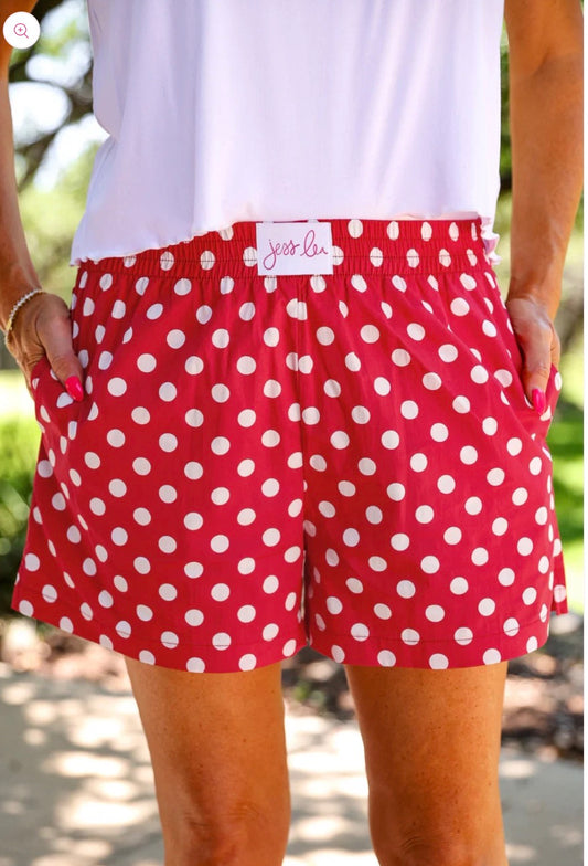 Red Polka Dot Shorts