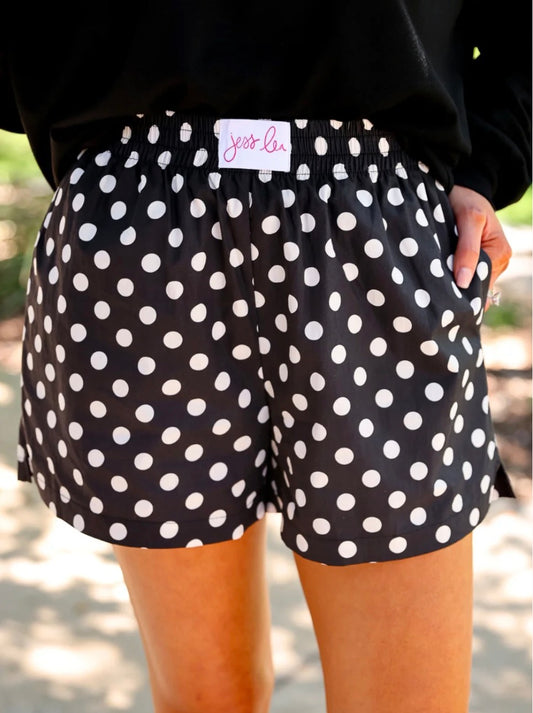 Black Polka Dot Shorts