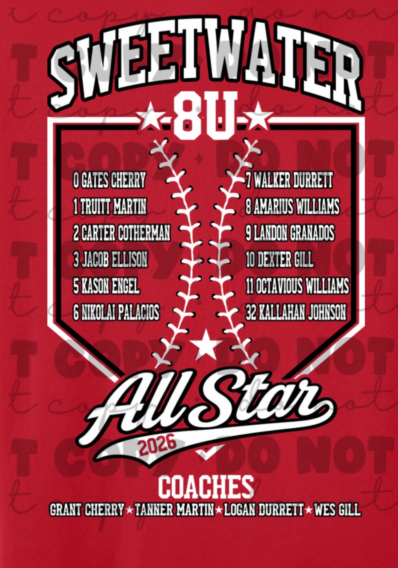 8U All-Star Adult Tee