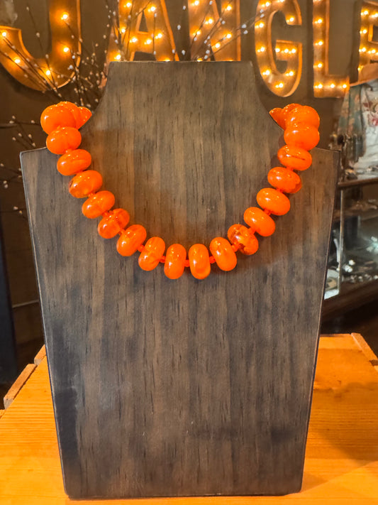 Orange Beaded Necklace