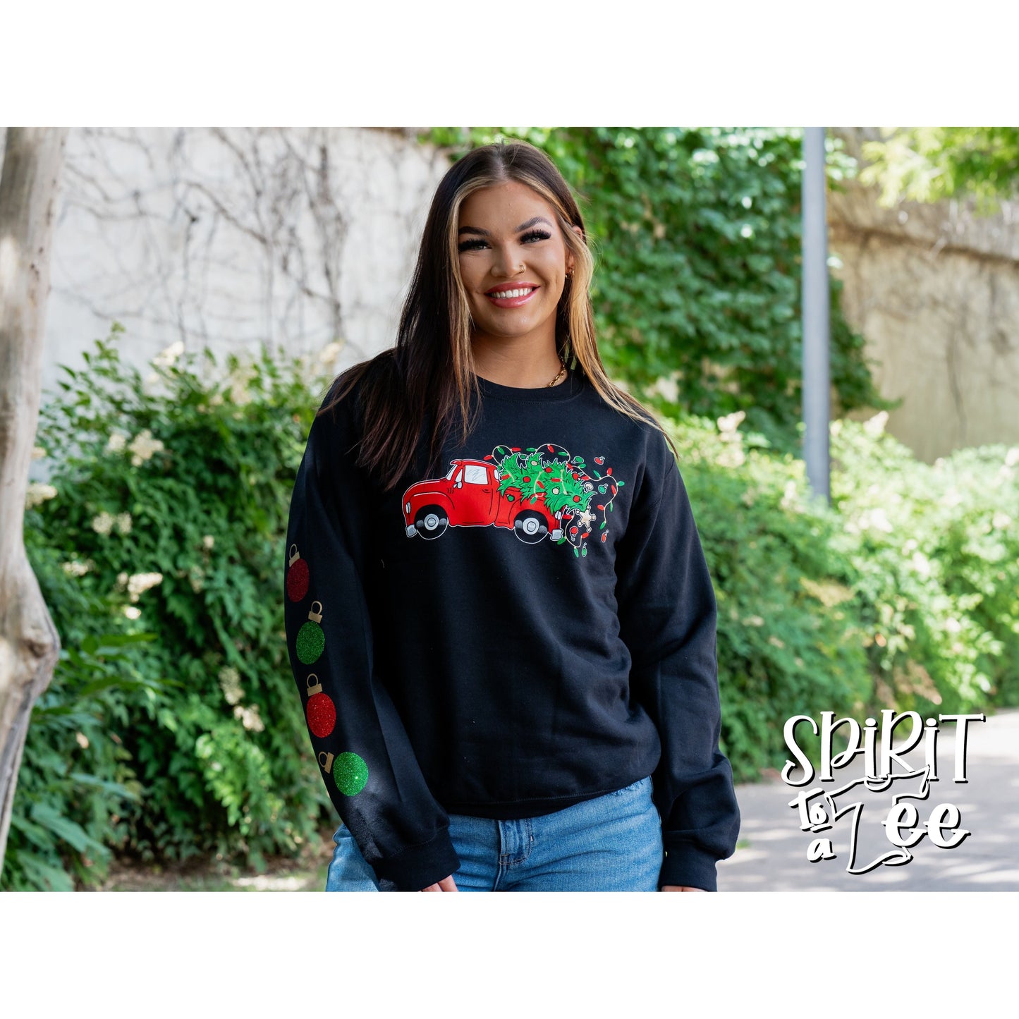 Truck with Ornaments - Christmas Sweatshirt