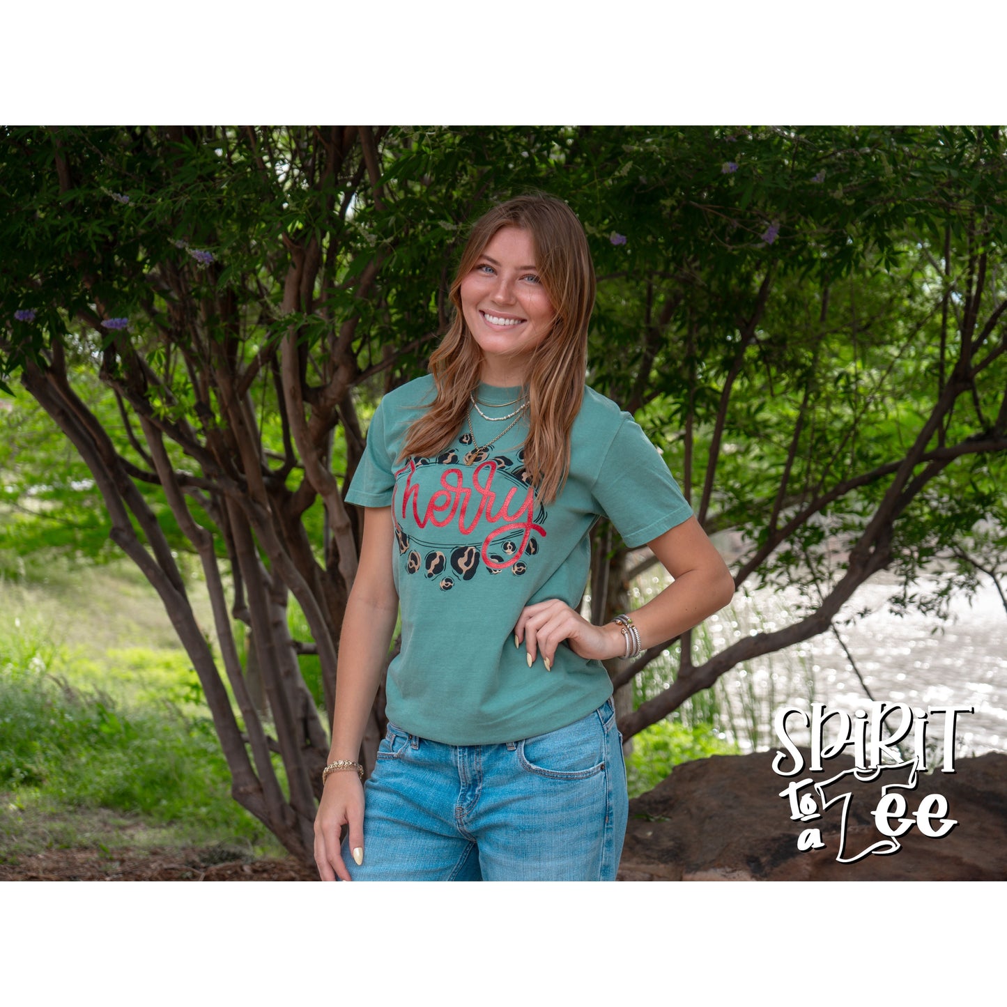 Merry Leopard - Comfort Colors Christmas Tee