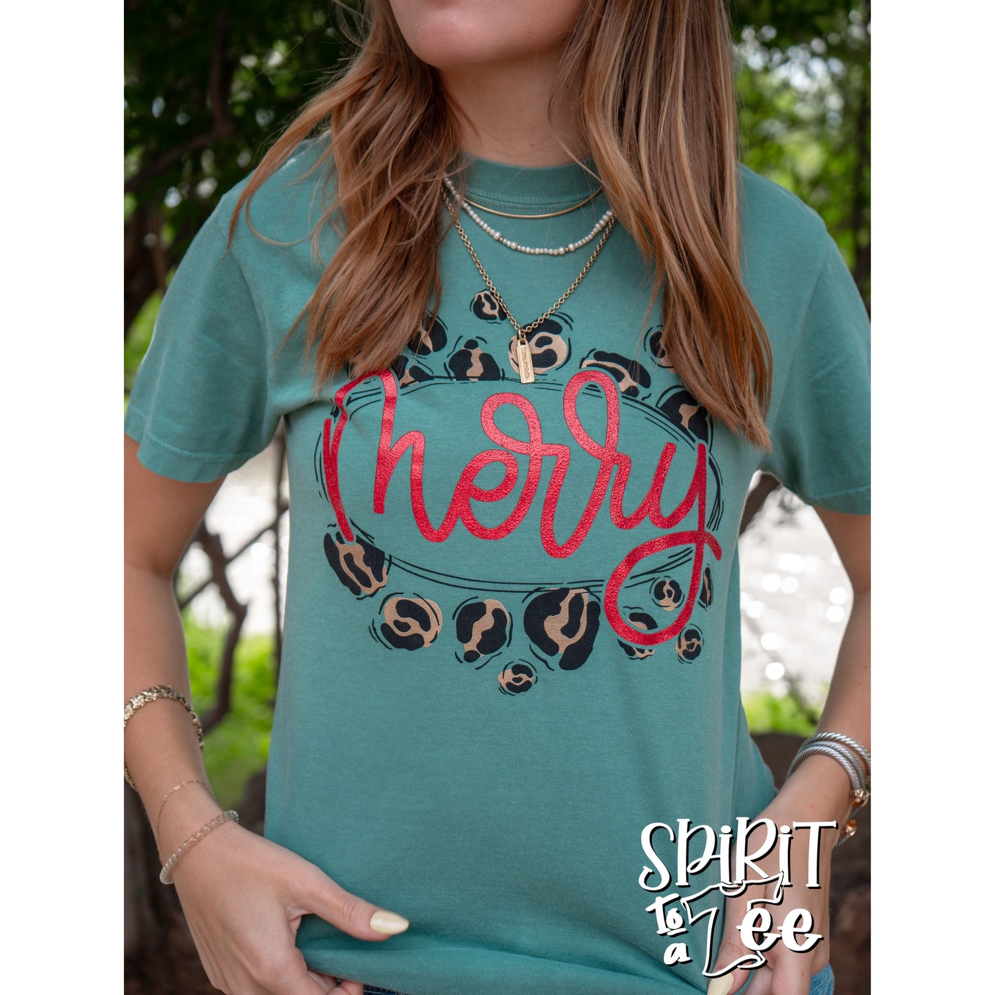 Merry Leopard - Comfort Colors Christmas Tee