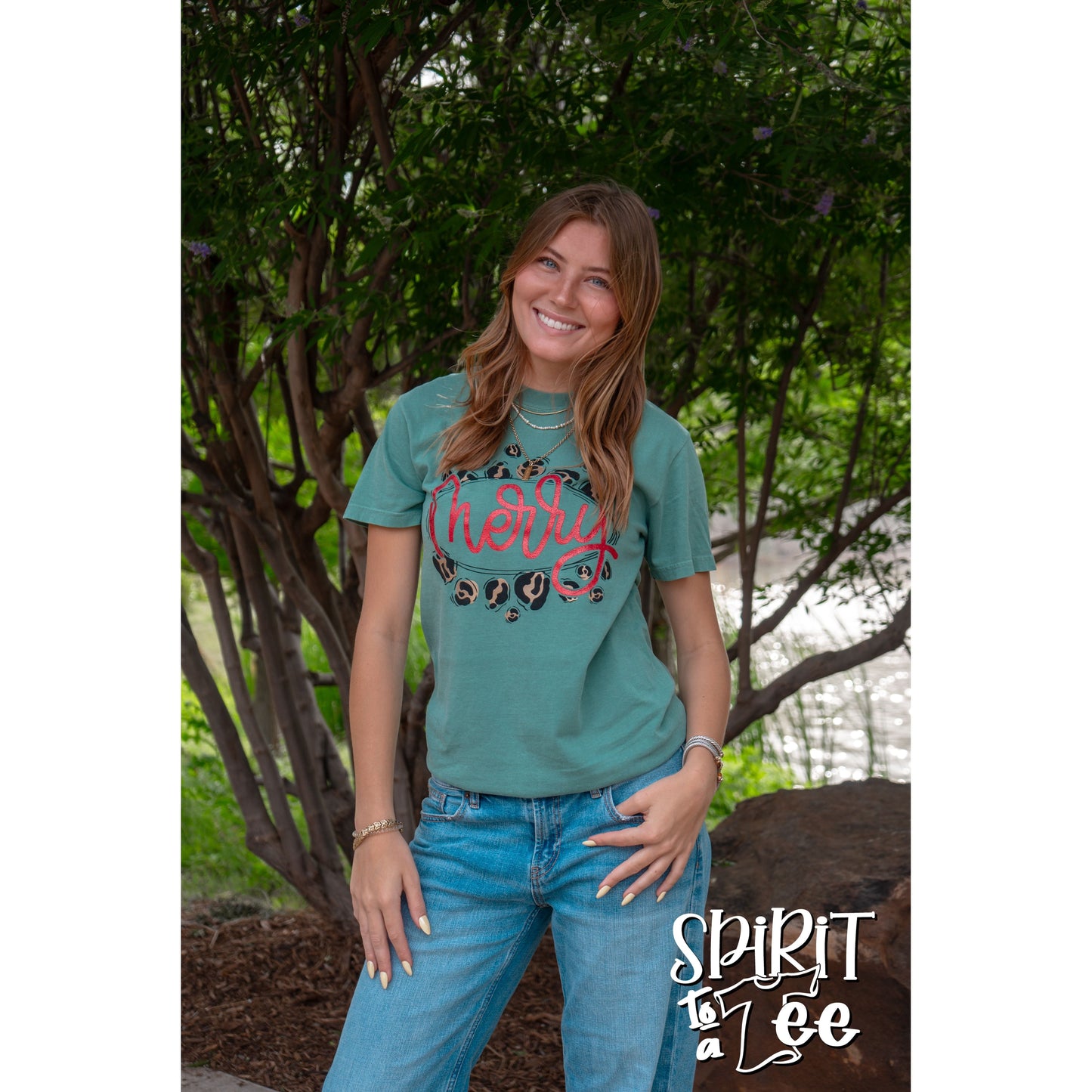 Merry Leopard - Comfort Colors Christmas Tee