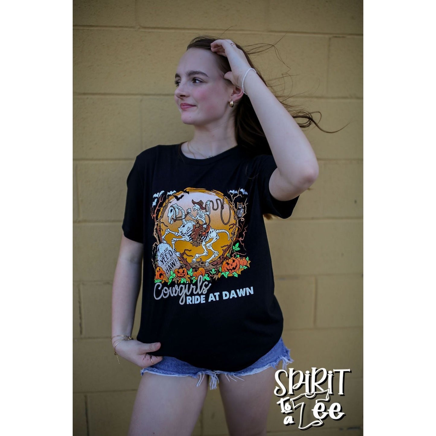 Cowgirls Ride at Dawn - Halloween Tee