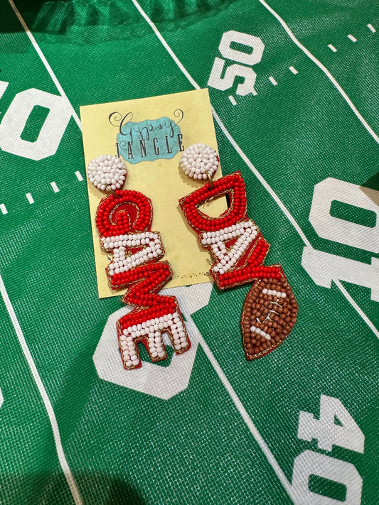 Beaded Game Day Earrings