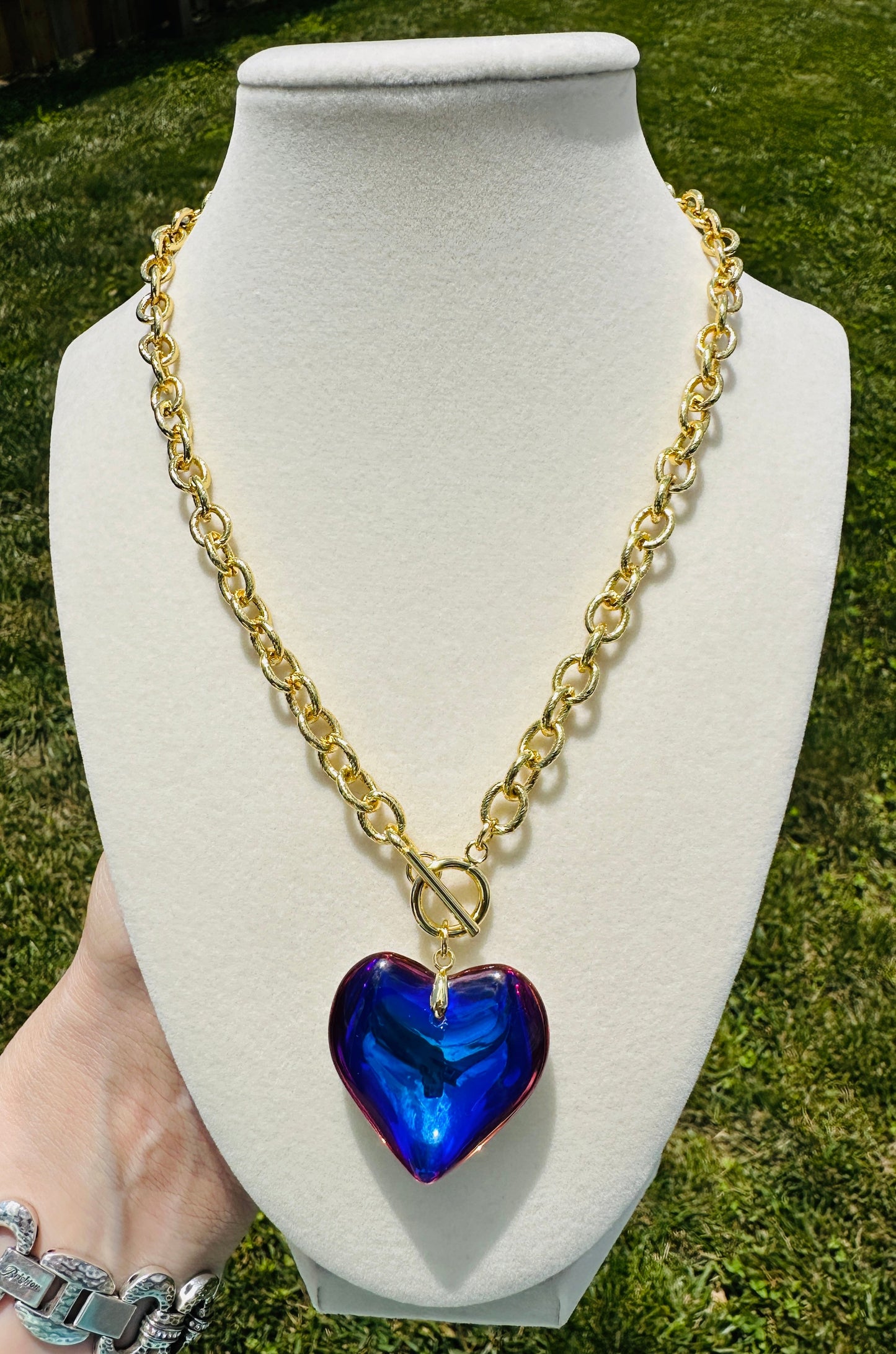 Prism Heart Toggle Necklace- 5 Colors