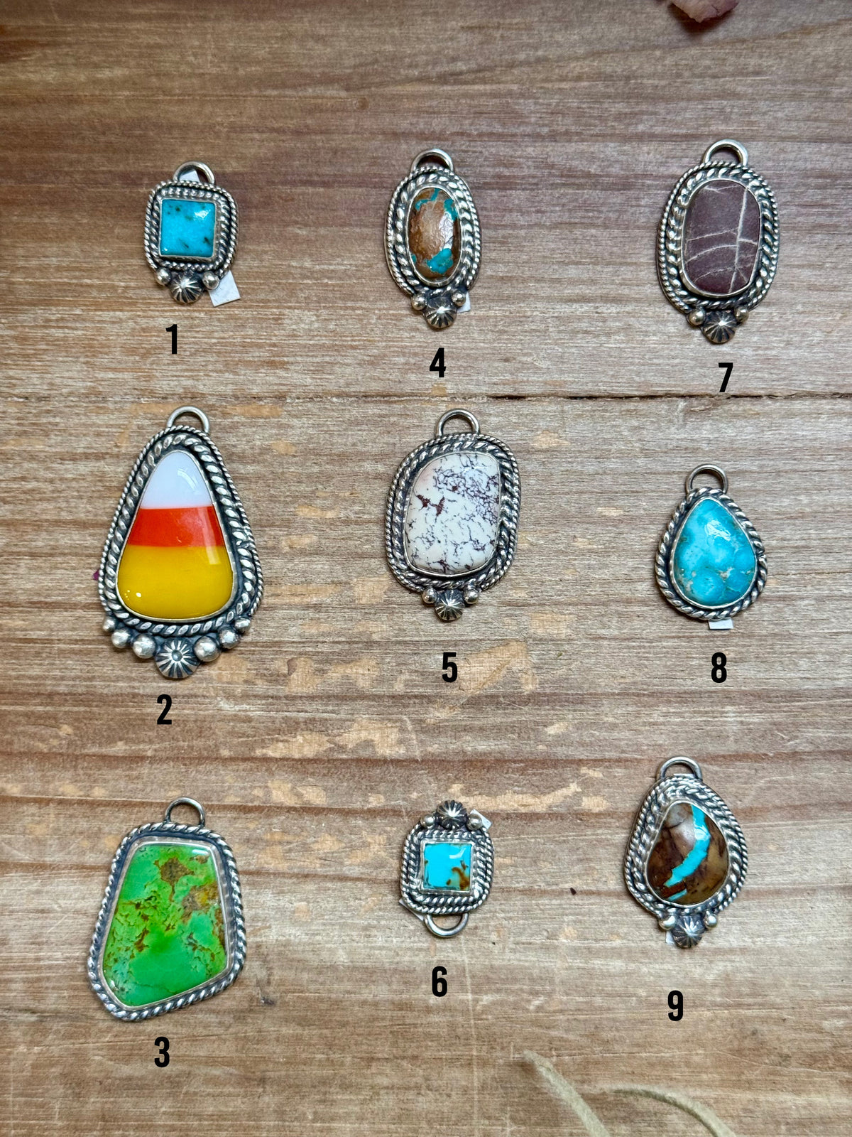 Sterling Silver & Turquoise Charms – Handmade by Jason Ogg & Shay Pfeiffer – USA Made – Pick Your Favorite
