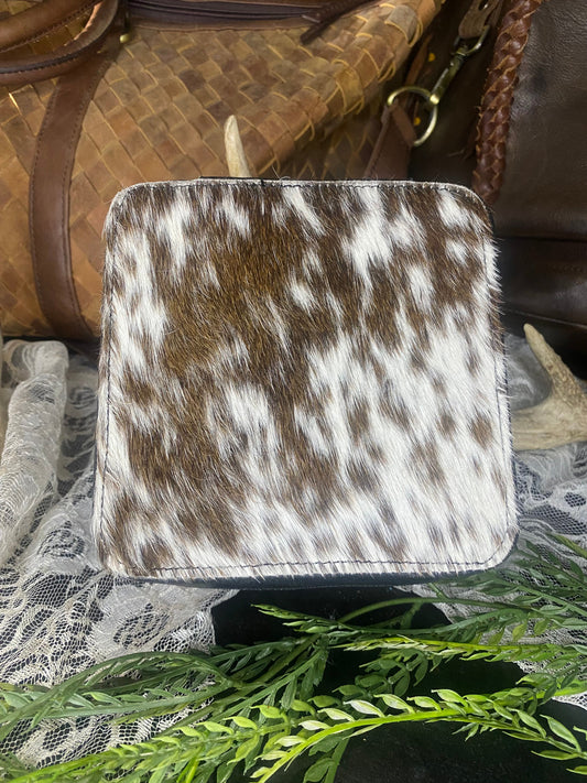 Leather Cowhide Jewelry Box