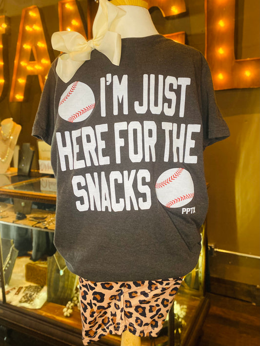 Just here for the snacks tee