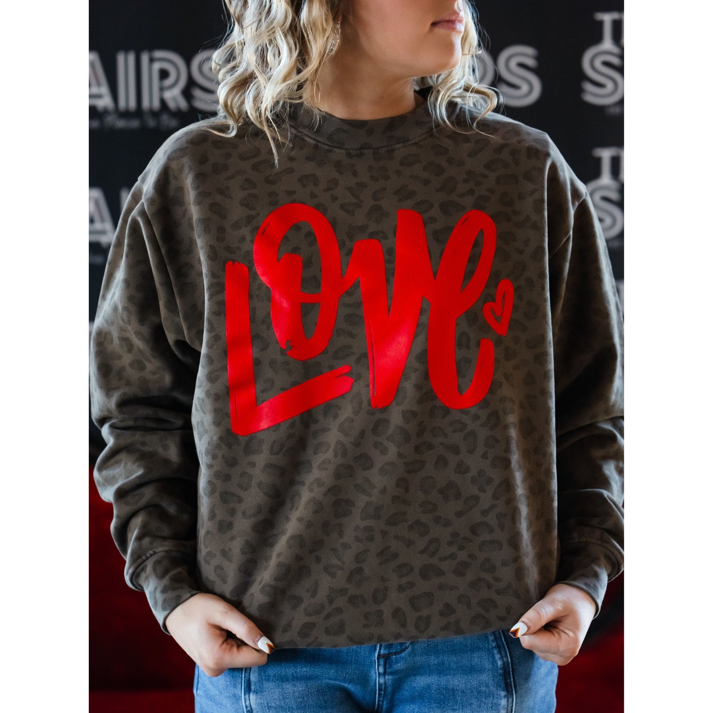 Love Leopard - Valentines Sweatshirt