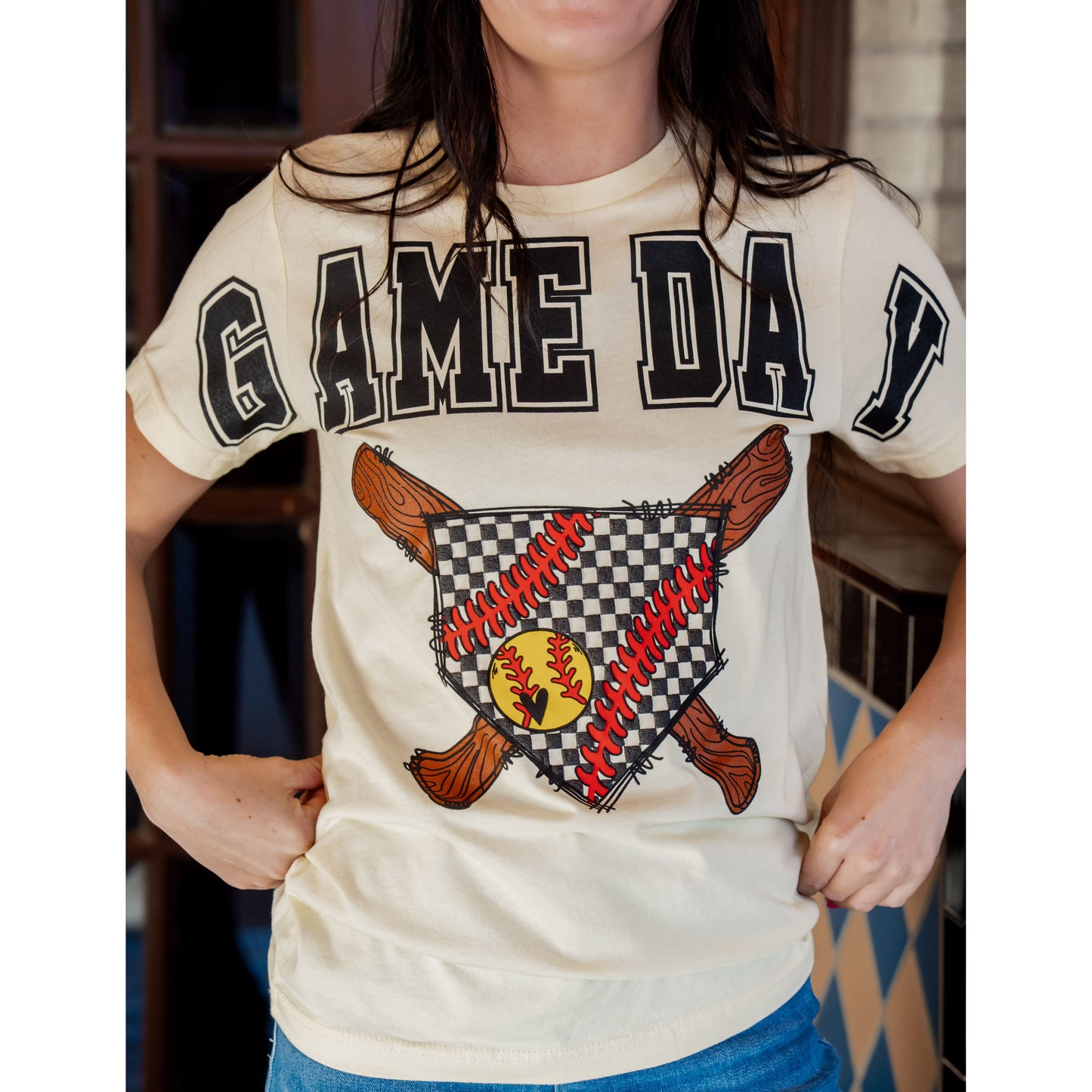Game Day Check Home Plate - Softball Tee