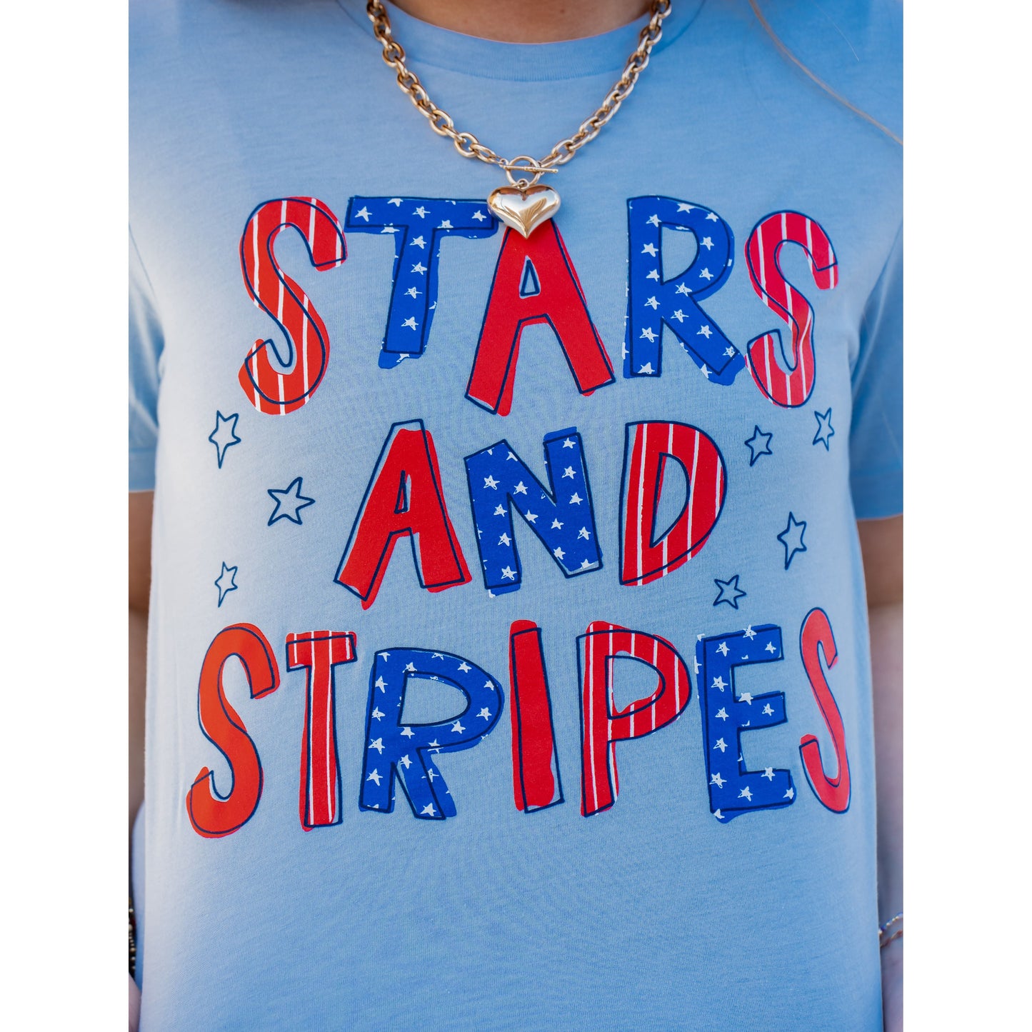 Stars & Stripes Patterns - Patriotic Tee