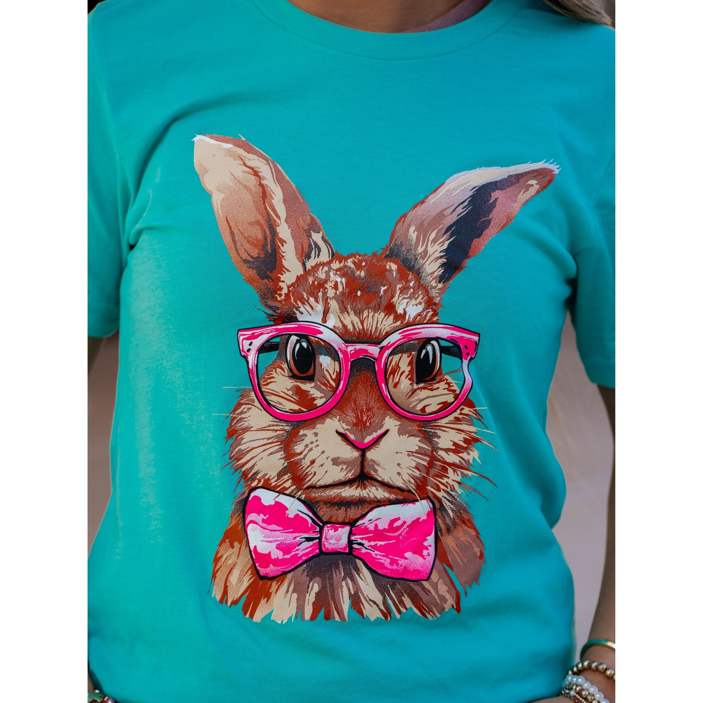 Rabbit With Glasses - Easter Tee